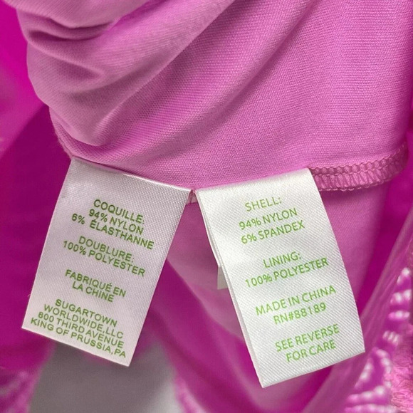 Lilly Pulitzer Lexa Dress Lilac Rose Scalloped Shell Lace Size XL NWT $198 - Picture 8 of 12